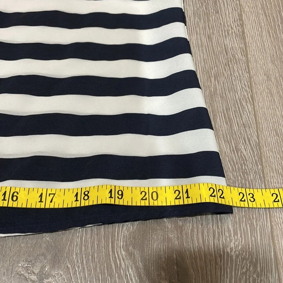 Loft Petites Navy and White Polka Dot Stripe Tank LP - Picture 12 of 14